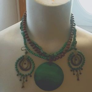 Necklace with matching earrings